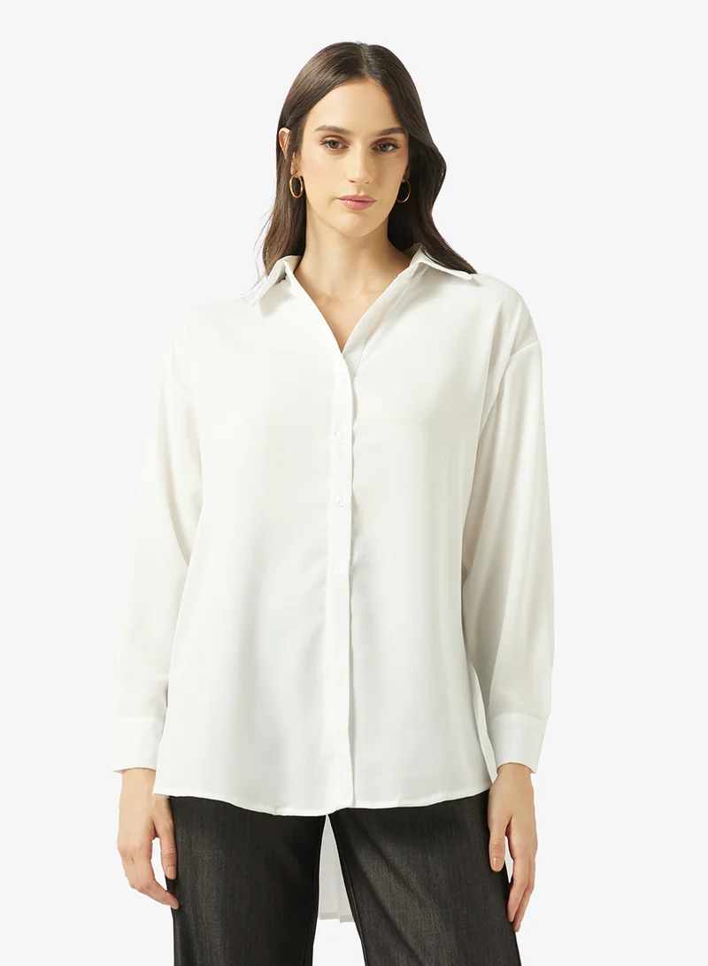 ELLA Button Down Shirt With Back Pleat